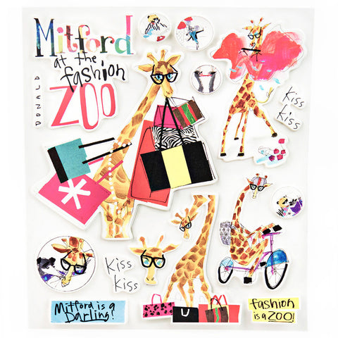 Mitford At The Fashion Zoo Stickers